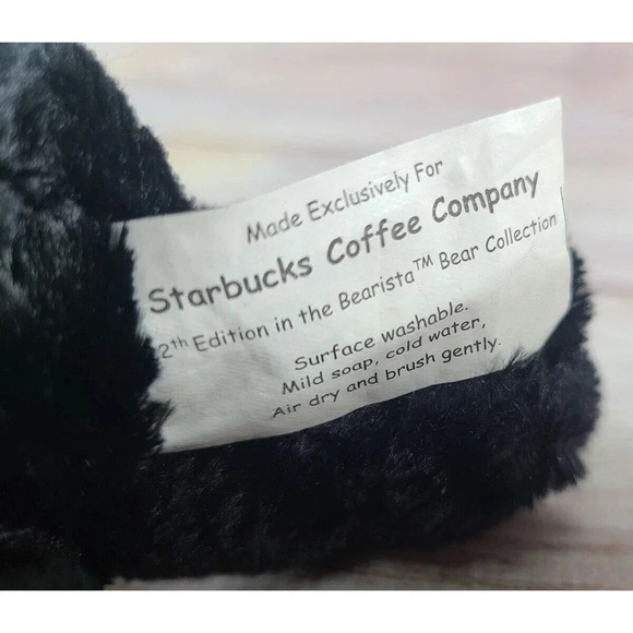 Starbucks 22nd Edition Halloween Bearista Bear Black Cat 10" 2002 FLAW - Picture 6 of 7